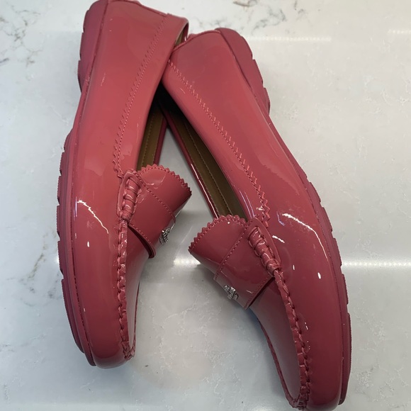 RARE Coach Odette Pink Patent Leather Loafers Shoes Size 9.5 - Picture 4 of 6